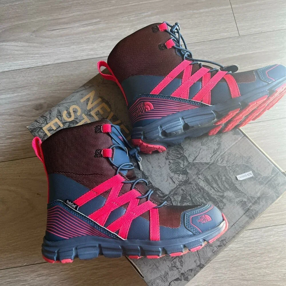 The‎ North Face Junior Winter Sneaker Boots - Blue Wing Teal & Atomic Pink 2